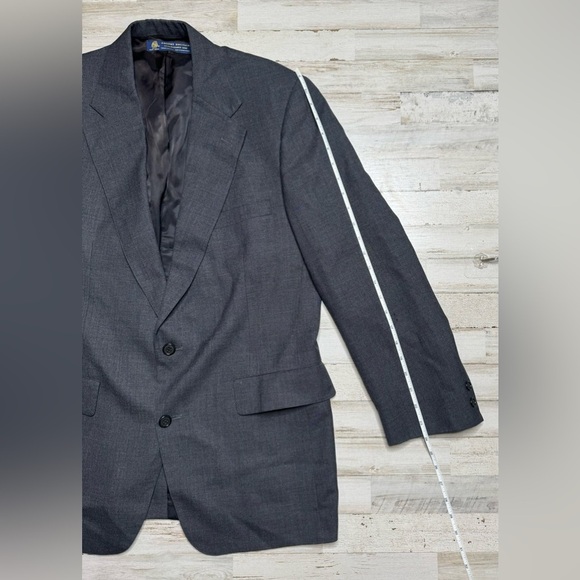 Brooks Brothers Blazer Sport Coat Jacket Mens 42R 2 Button gray - Picture 2 of 11